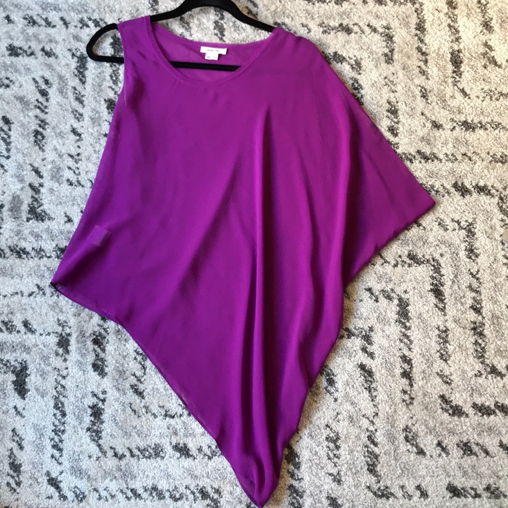 Helmut Lang Asymmetrical sleeveless silk blouse
